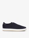 CHURCH CHURCH MEN'S NAVY LARGS BRANDED SUEDE LOW-TOP TRAINERS