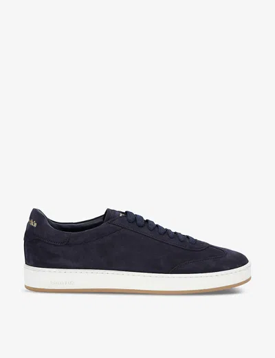 Church Mens Navy Largs Branded Suede Low-top Trainers
