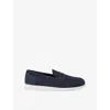 CHURCH MENS NAVY SADDLE PENNY SLIP-ON SUEDE LOAFERS EUR 45 / 11 UK