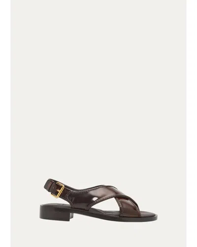 Church's 35mm Crisscross Patent Leather Slingback Sandals In Multi
