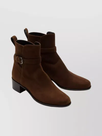 CHURCH'S ANKLE BOOT WITH BLOCK HEEL AND BUCKLE