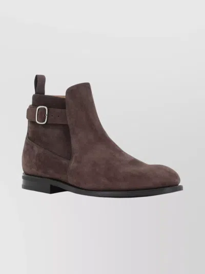 Church's Ankle Boots With Buckle And Strap In Brown