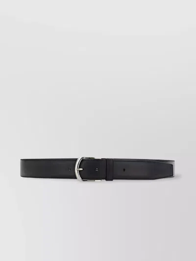 Church's Belt Leather Silver Buckle In Black