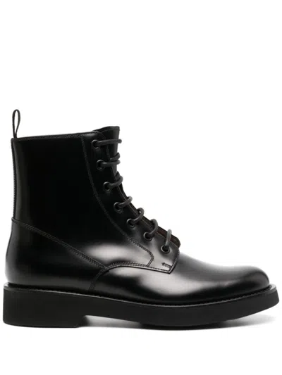 Church's Black Lace Up Ankle Boots
