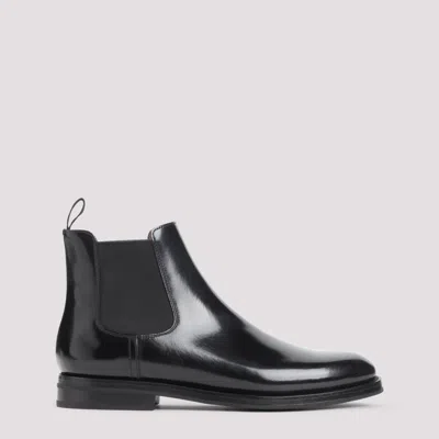 CHURCH'S BLACK LEATHER BOOTS