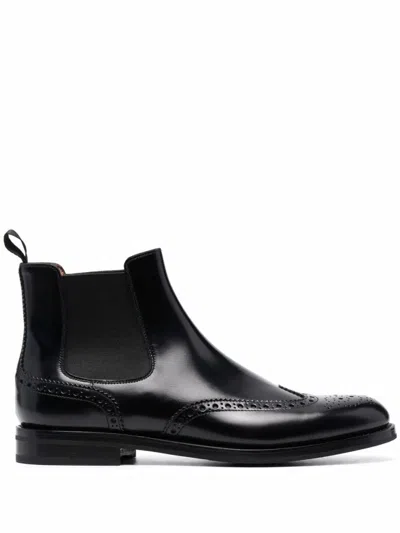CHURCH'S BLACK LEATHER BOOTS