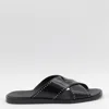 Church's Oriyah Leather Stud Crisscross Sandals In Black