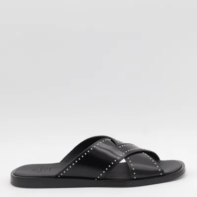 CHURCH'S BLACK LEATHER FLAT