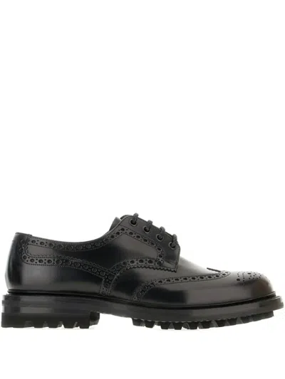 Church's Black Leather Lace Up Shoes