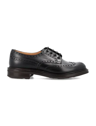CHURCH'S BLACK LEATHER LACE UP SHOES