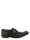 Church's Perforated Round Toe Textured Loafers In Black