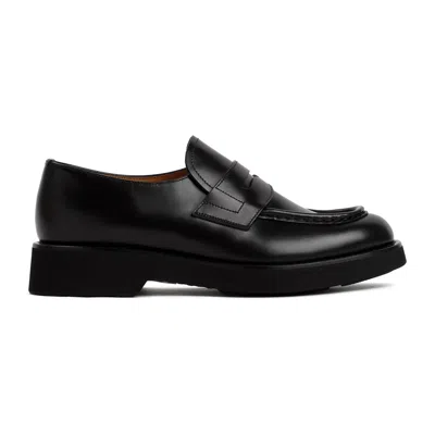 Church's Black Leather Lynton Loafers For Women