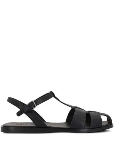 CHURCH'S BLACK ROUND TOE SANDALS