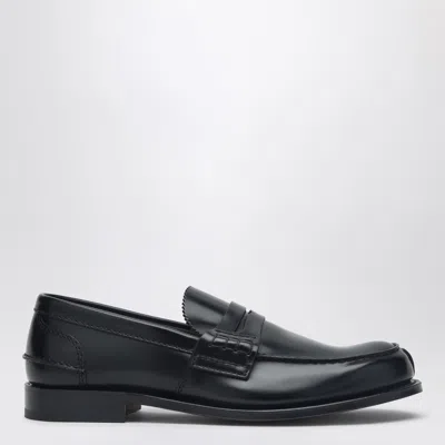 Church's Black Shiny Leather Pembrey Loafers In Blue