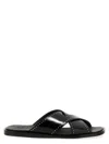 Church's Oriyah Leather Stud Crisscross Sandals In Black