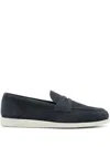 Church's Blue Suede Saddle Loafers