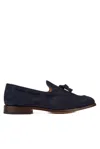 CHURCH'S BLUE SUEDE LOAFERS WITH TASSELS