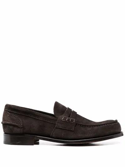 Church's Pembrey Suede Penny Loafer In Navy