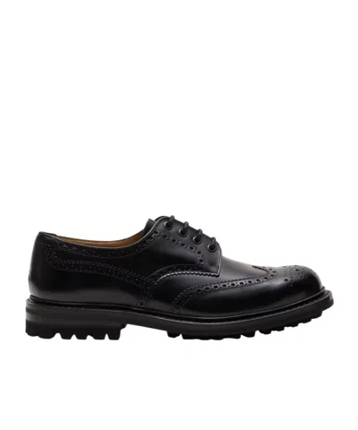 Church's Brogue Leather Derby Shoes In Black