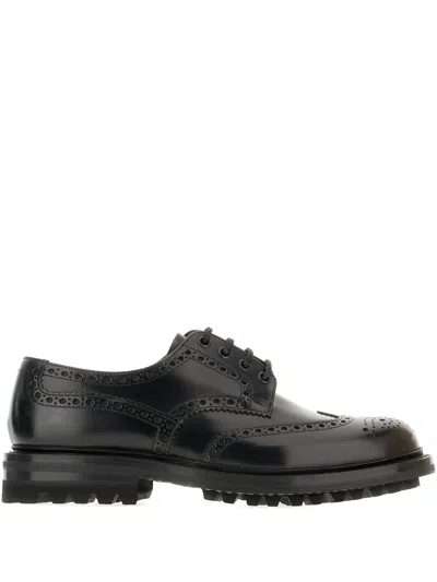 Church's Lace-up Leather Shoes Brogue Detailing In Black
