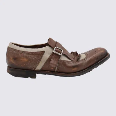 Church's Brown And Ecru Leather Formal Shoes In Multi