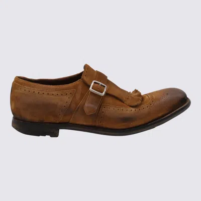 Church's Fringe Detail Distressed Finish Loafers In Brown