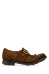 Church's Suede Monk Strap Shoes With Buckle Detail In Brown