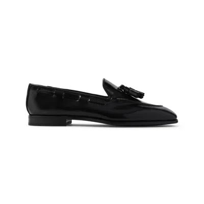 Church's Brushed Black Calf Leather Loafers