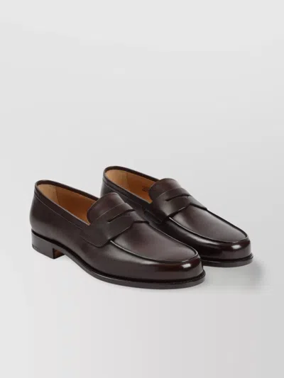 Church's Brushed Calf Leather Loafers With Penny Strap