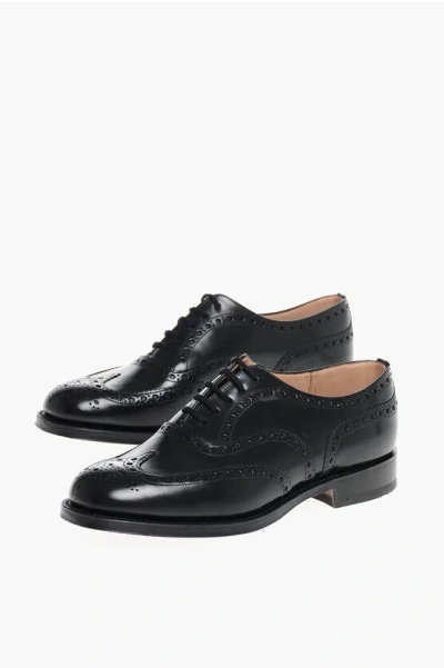 Church's Brushed Cotton Burwood Derby Shoes With Brogues Detail