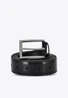 Church's Buckled Leather Belt In Black