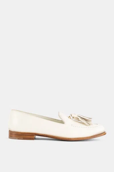 Church's Airbrushed Calfskin Tassel Loafer In White