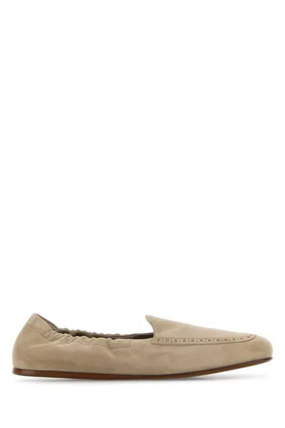 Church's Rika Suede Loafers Elasticated Trim Flat In Brown
