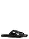 Church's Oriyah Leather Stud Crisscross Sandals In Black