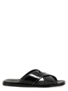 Church's Oriyah Leather Stud Crisscross Sandals In Black