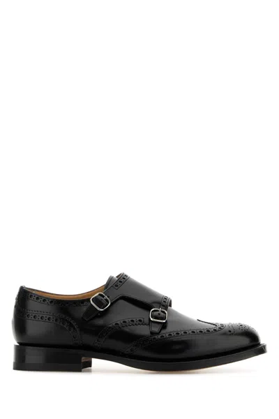 Church's Black Leather Pitchford Mock Strap Shoes In Multi
