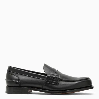Church's Polished-finish Round-toe Loafers In Black