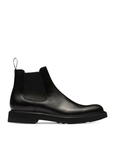 Church's Leicester Semi-gloss Calfskin Boot In Schwarz