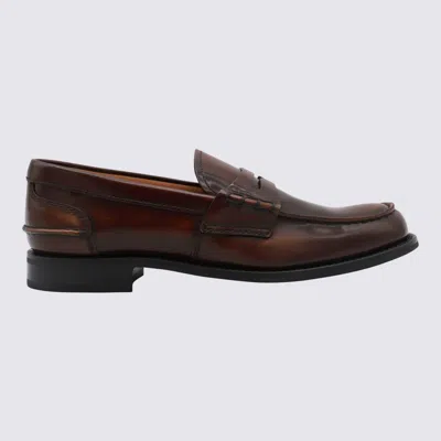 Church's Brown Leather Loafers In Multi