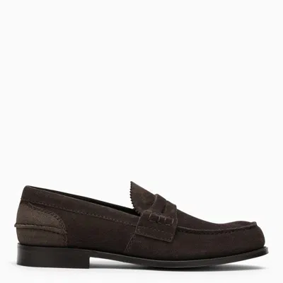 Church's Brown Pembrey Moccasin In Suede In Multi