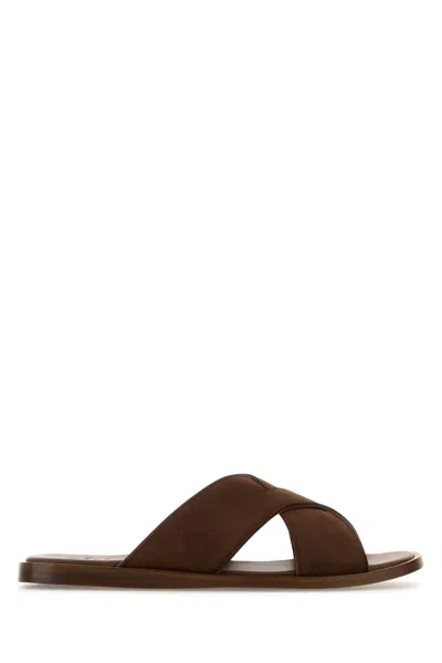 Church's Brown Suede Oriyah Slippers In Multi