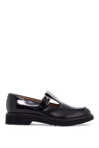 Church's 'brushed Leather Mary-jane In Black