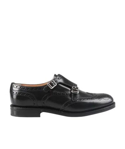 CHURCH'S CHURCH'S BUCKLE DETAILED ALMOND TOE MONK SHOES