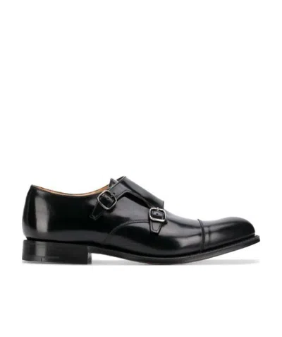 Church's Buckled Lace-up Shoes In Black