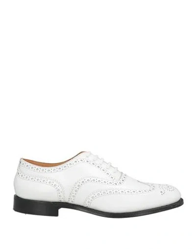 Church's Burwood 2 Man Lace-up Shoes White Size 7.5 Leather In Multi