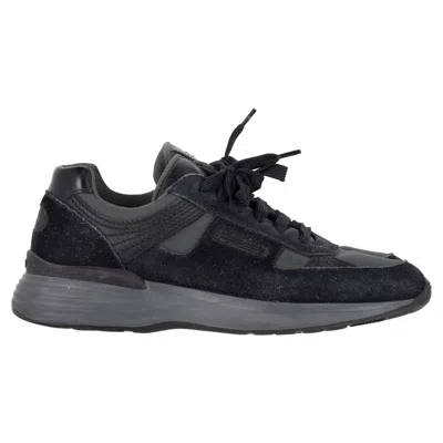 Church's Ch873 Sneakers In Navy Blue Suede And Canvas