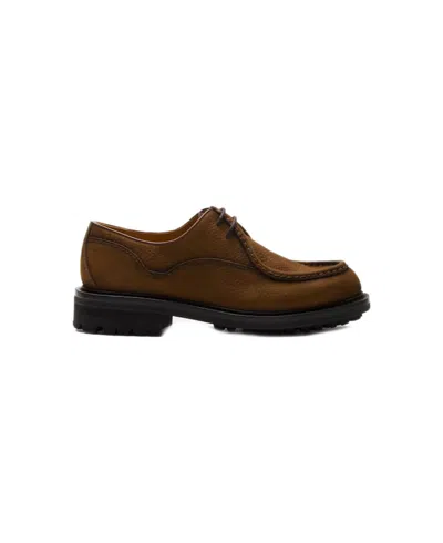 Church's Lymington Lace-up Shoe In Brown Grained Nubuck Leather. Inspired By The Dynamic Ae