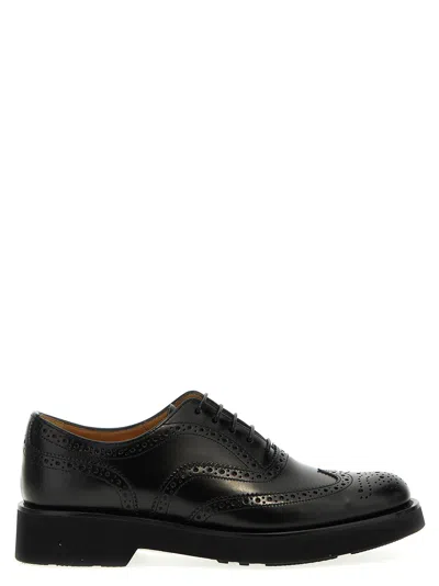 Church's Brushed Leather Burwood Brogue Derby Shoes In Black