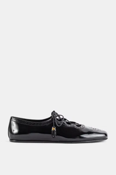 Church's Derby Ghillie Brogue À Lacets Et Glands Cuir Rhea Noir In Black