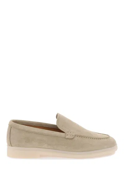 Church's Dove Grey Suede Loafers In Brown